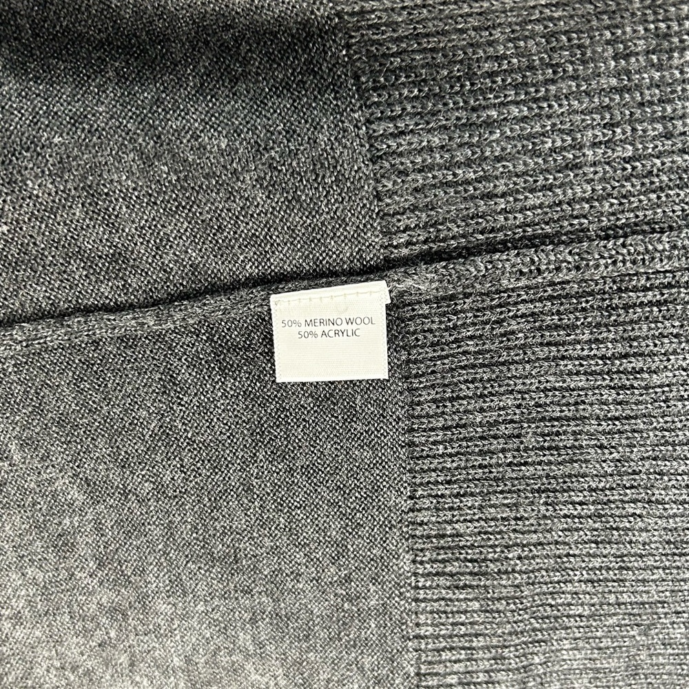 Women’s Saks Fifth Avenue Gray Long Sleeve Turtleneck Wool Sweater Dress Medium - Picture 4 of 4